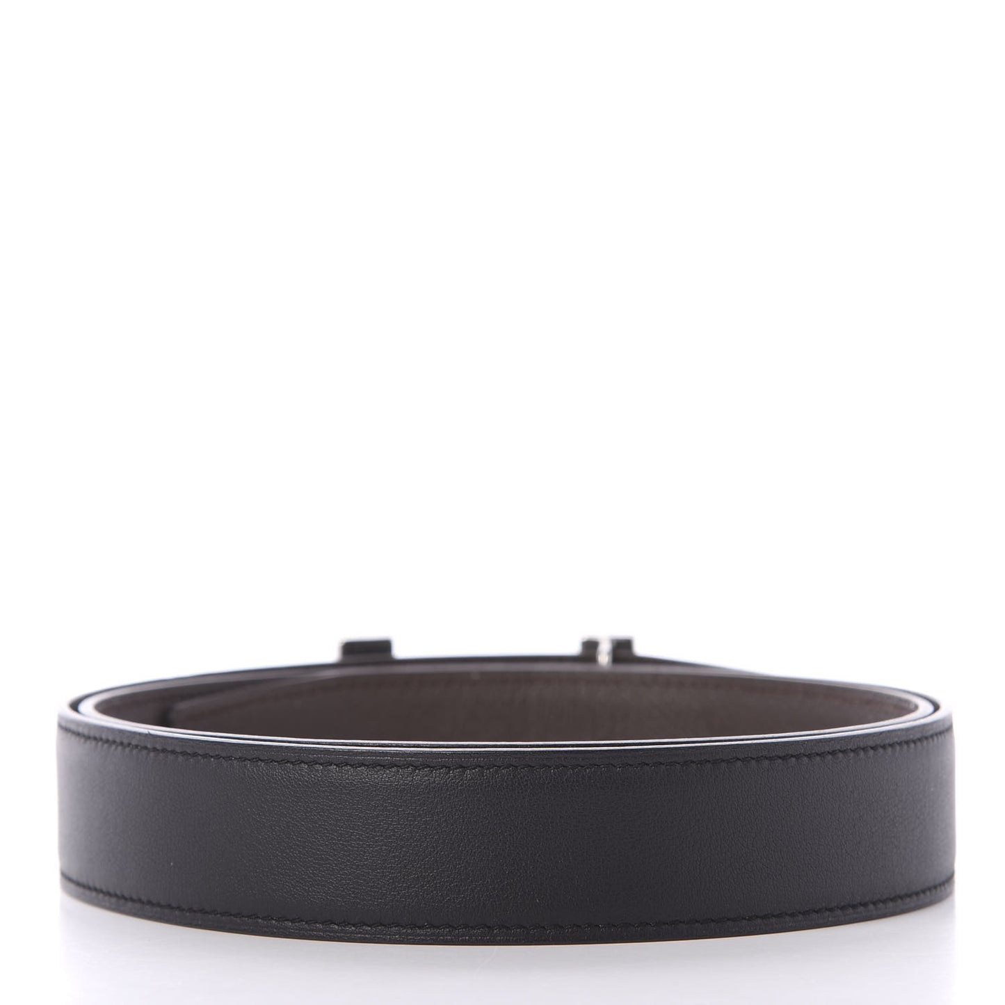 Swift Epsom 32mm Enamel Quizz H Belt 90 Black Chocolate