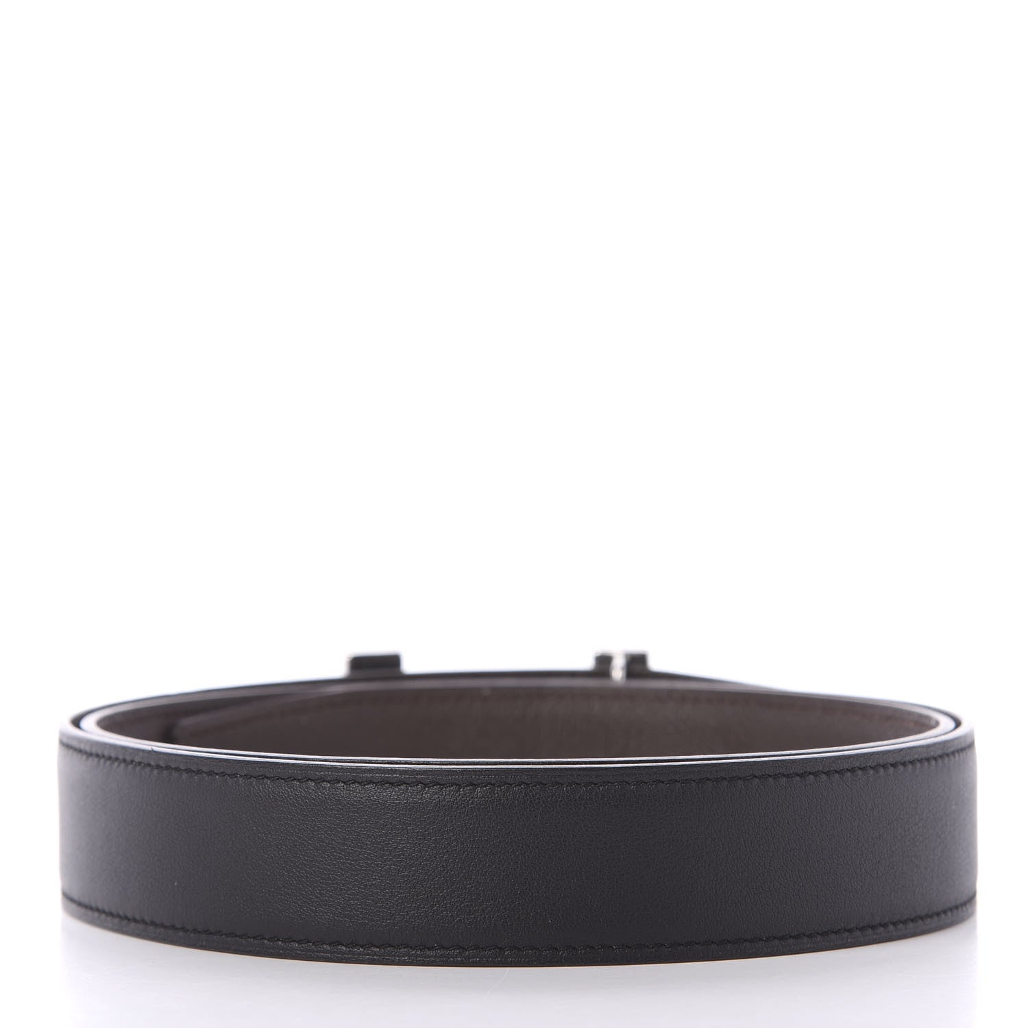Hermes Swift Epsom 32mm Enamel Quizz H Belt 90 Black Chocolate 2 of 6