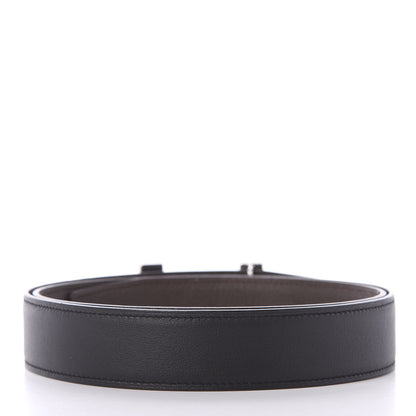 Hermes Swift Epsom 32mm Enamel Quizz H Belt 90 Black Chocolate 2 of 6
