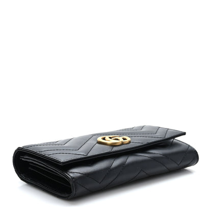 Gucci Calfskin Matelasse GG Marmont Continental Wallet Black 4 of 8