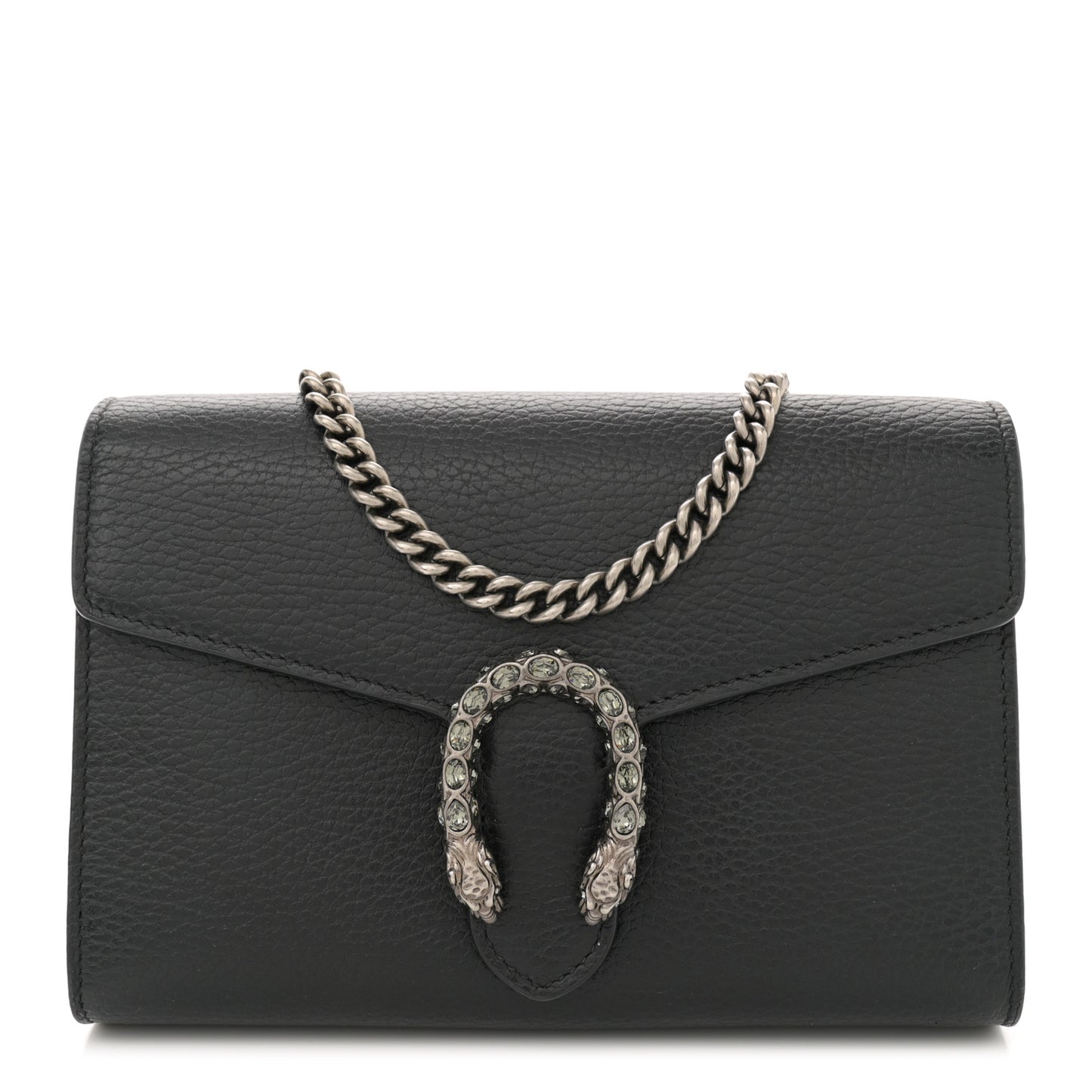 Calfskin Mini Dionysus Chain Wallet Black