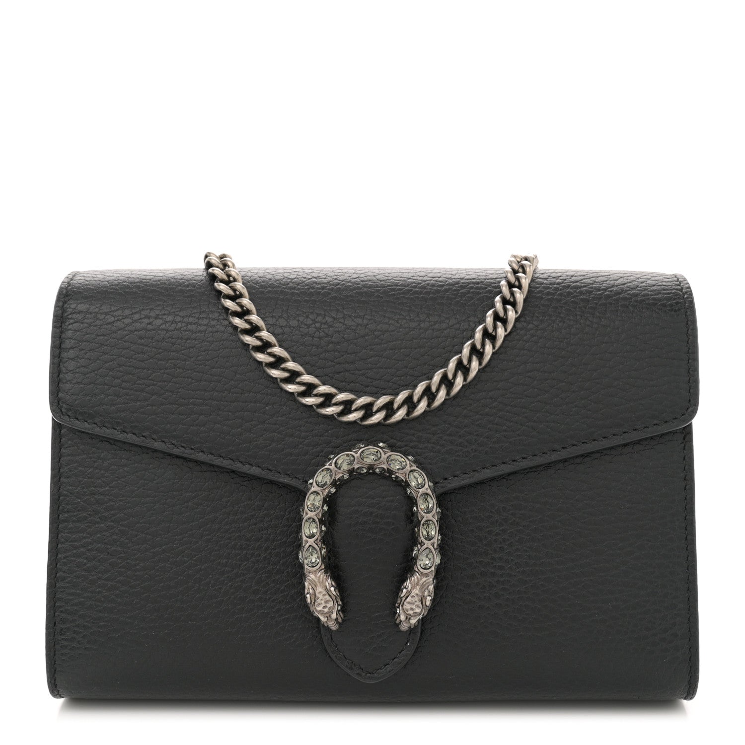 Gucci Calfskin Mini Dionysus Chain Wallet Black 1 of 11