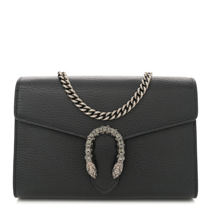 Gucci Calfskin Mini Dionysus Chain Wallet Black 1 of 11