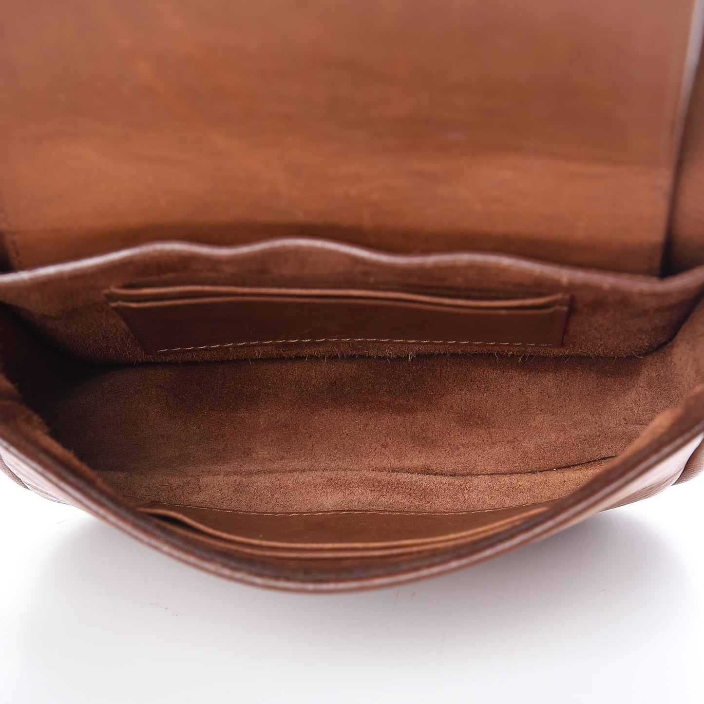Calfskin Whipstitch Toy Charlotte Messenger Bag Cognac
