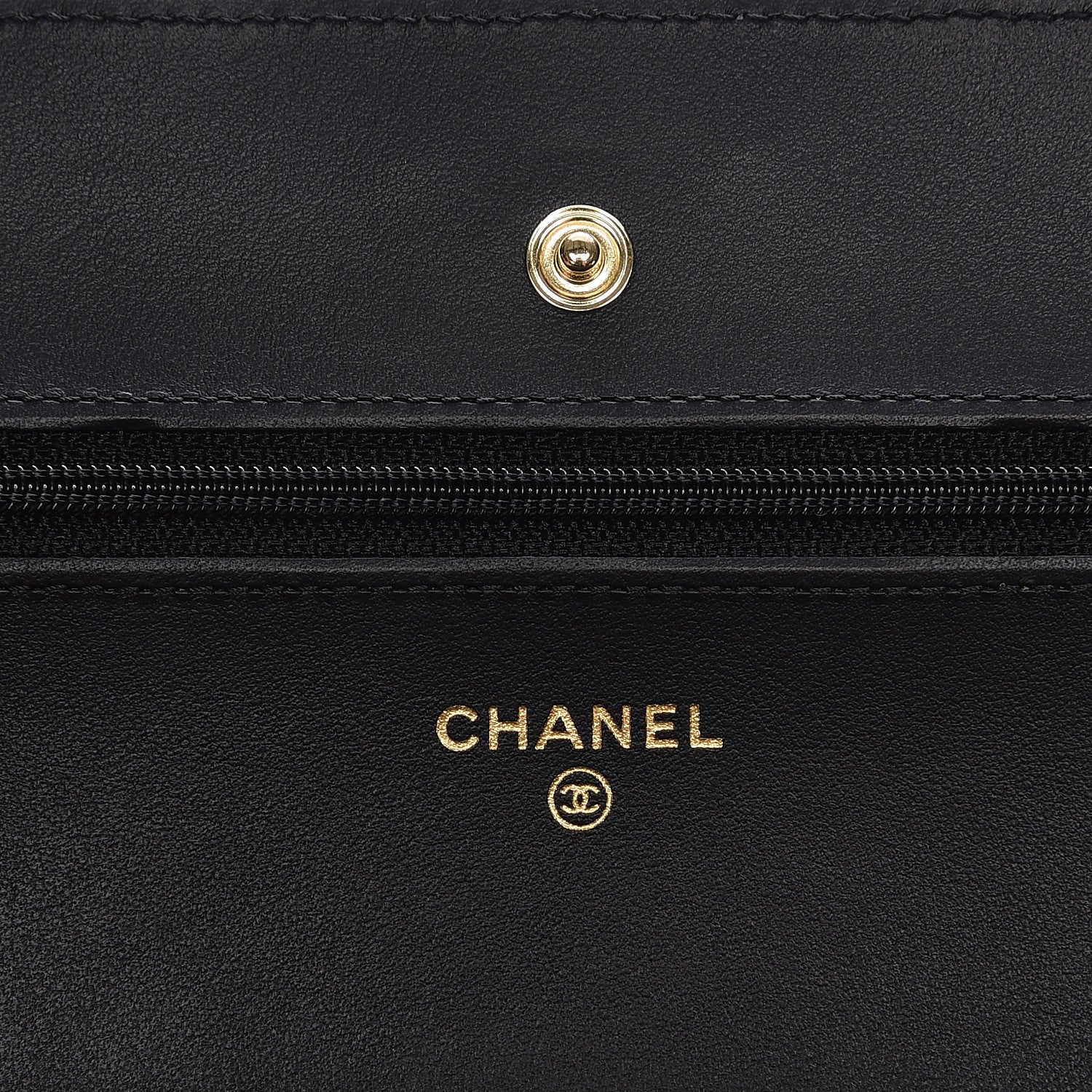 Chanel Aged Calfskin Quilted Lucky Charms 2.55 Reissue Wallet On Chain WOC Black 6 of 8