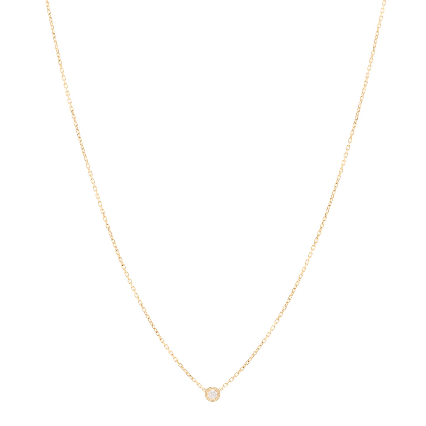 18K Yellow Gold Diamond XS D'Amour Pendant Necklace