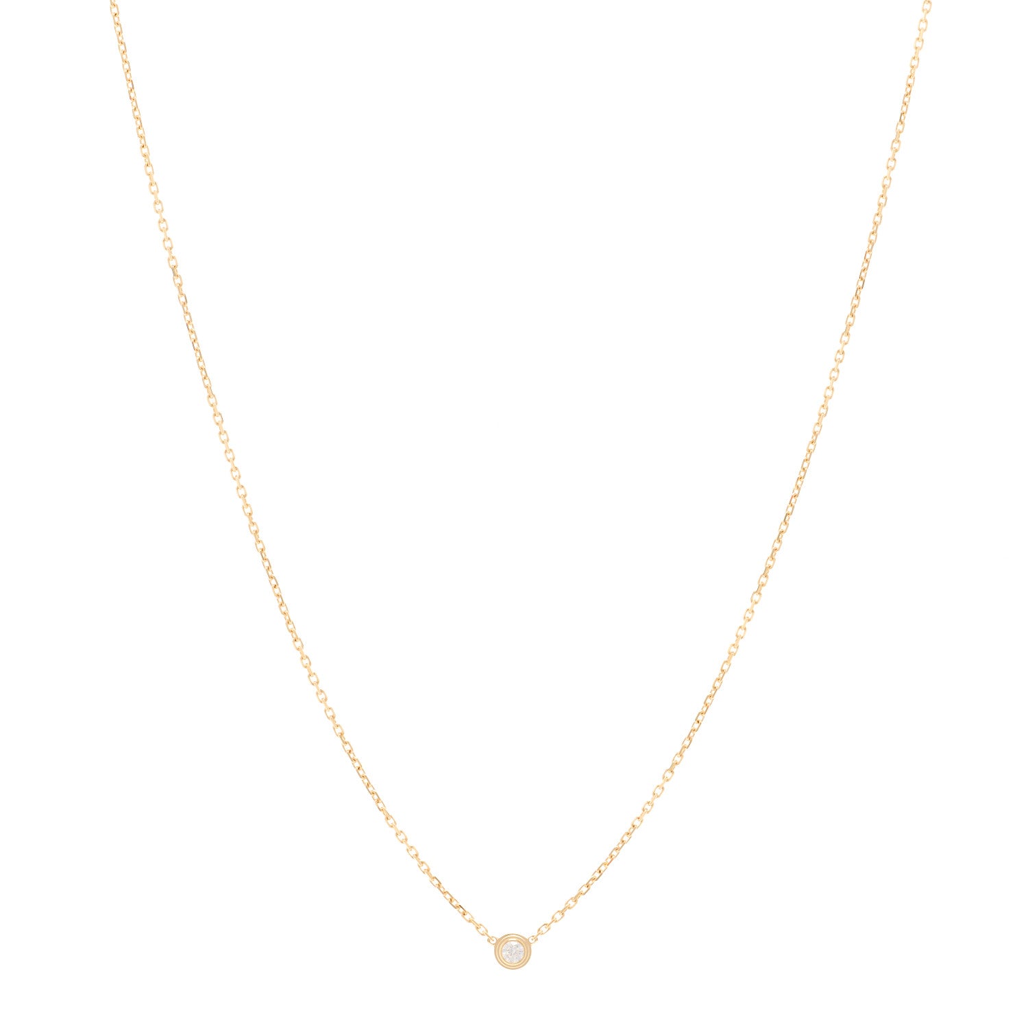 Cartier 18K Yellow Gold Diamond XS D'Amour Pendant Necklace 1 of 5