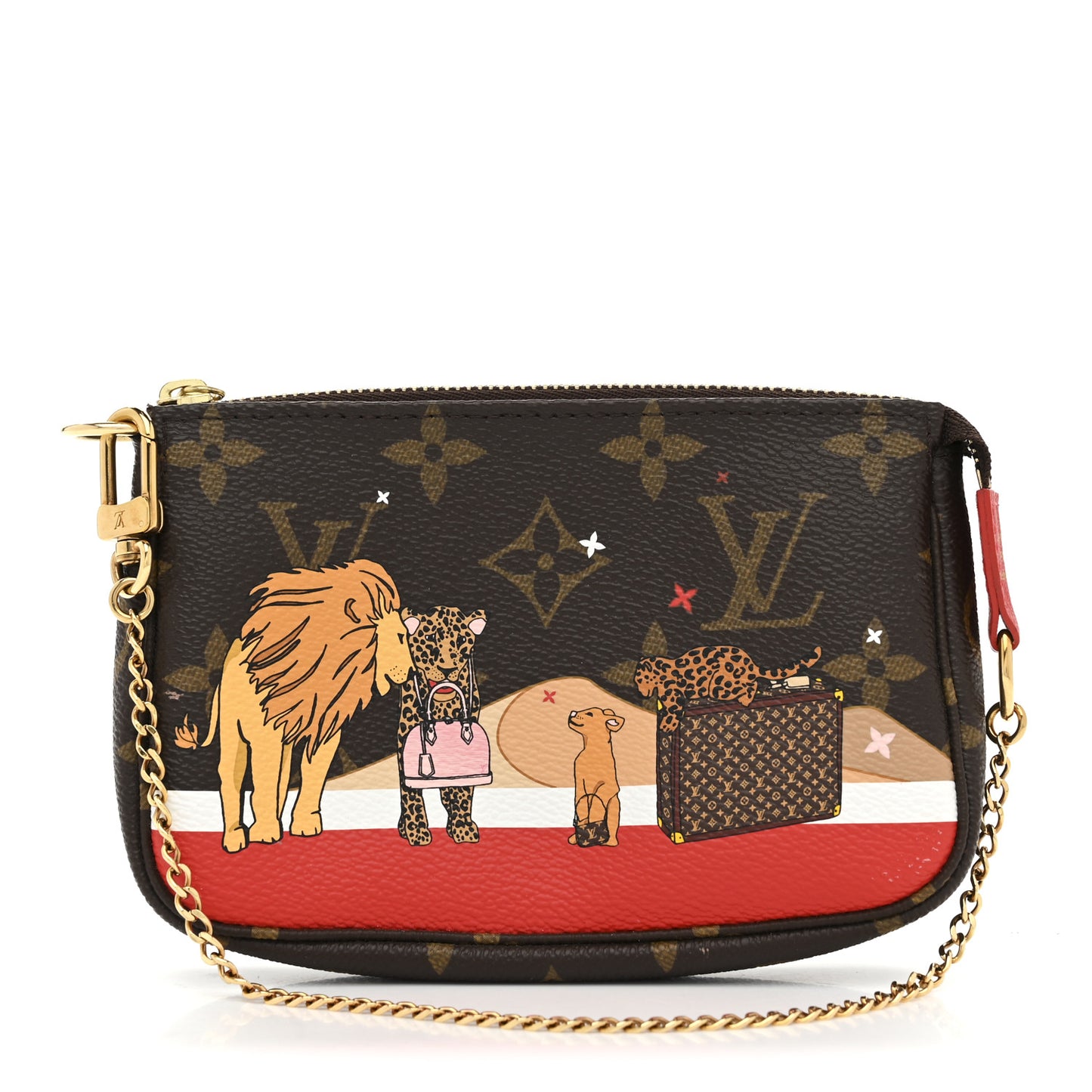 Monogram 2018 Christmas Animation Mini Cats Pochette Accessories