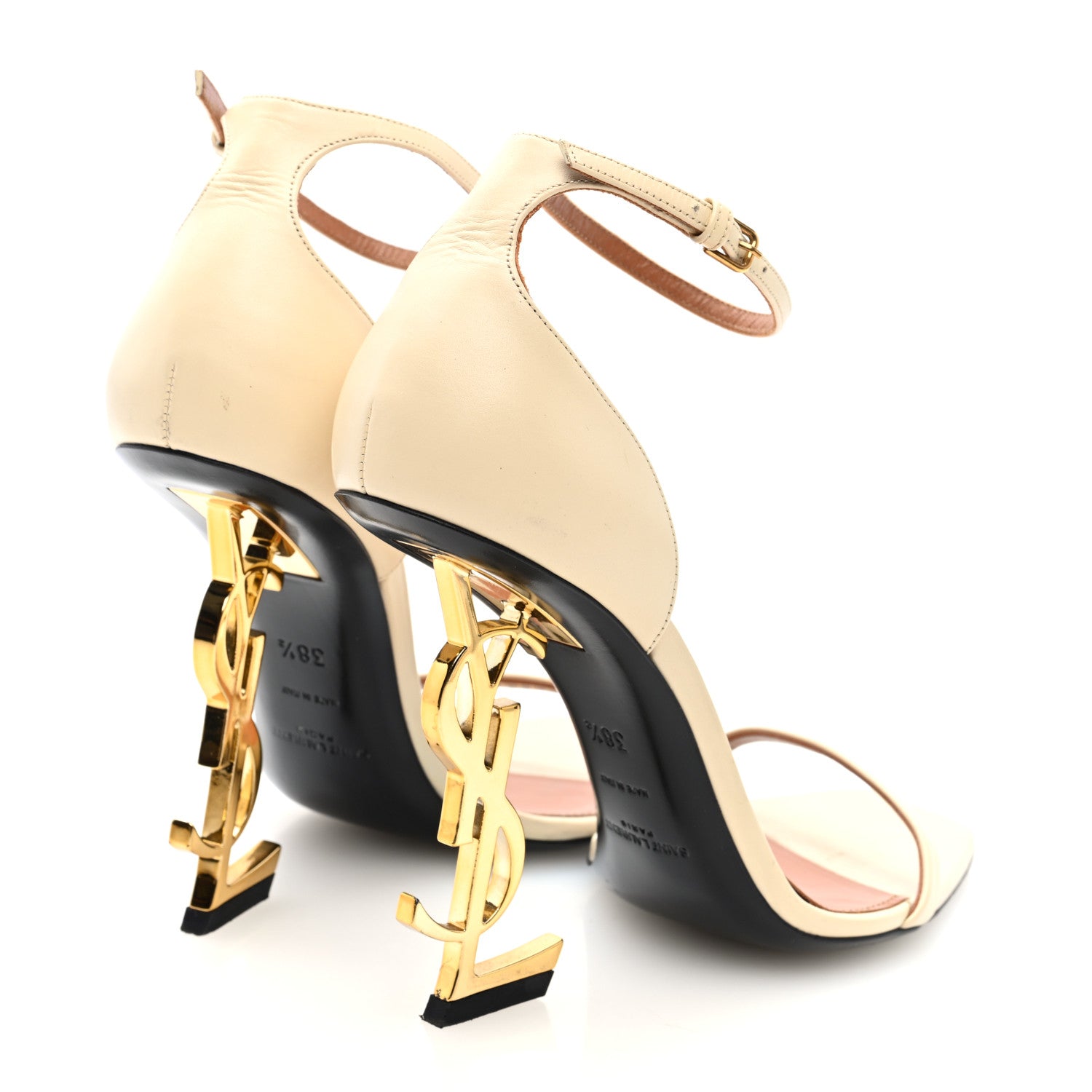 Saint Laurent Calfskin 110 Opyum Sandals 38.5 Real Beige 5 of 8