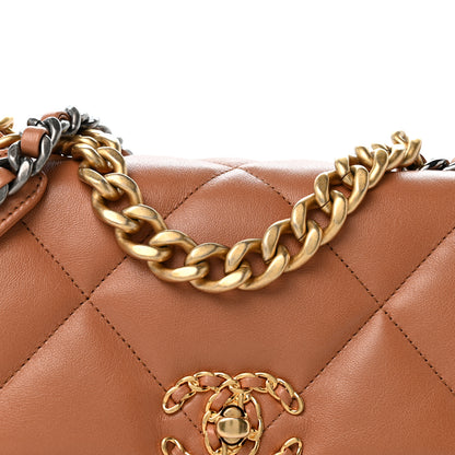 Chanel Lambskin Quilted Medium Chanel 19 Flap Brown 7 of 10