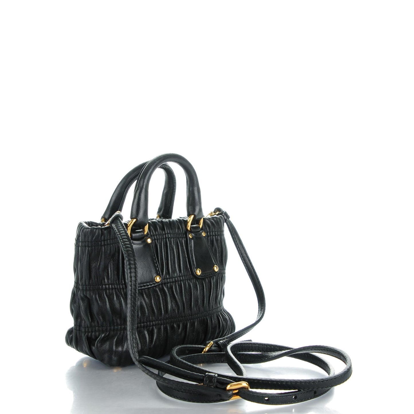 Nappa Gaufre Mini Crossbody Nero Black