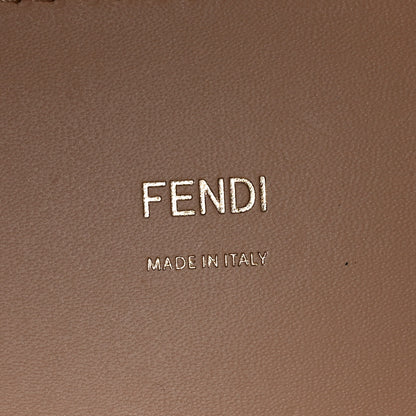 Fendi Vitello Cher Logo Debossed Medium Fendi Sunshine Shopper Tote Light Rose 6 of 9