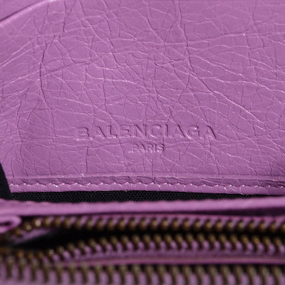 Balenciaga Agneau Classic Hardware Continental Zip Around Wallet Rose Berlingot 7 of 11