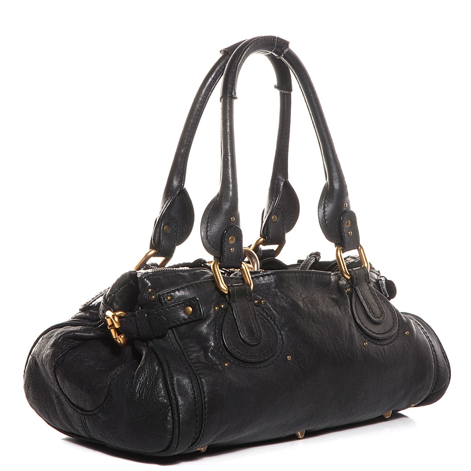 Chloe Leather Medium Paddington Satchel Black 3 of 7