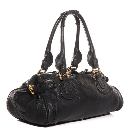Chloe Leather Medium Paddington Satchel Black 3 of 7