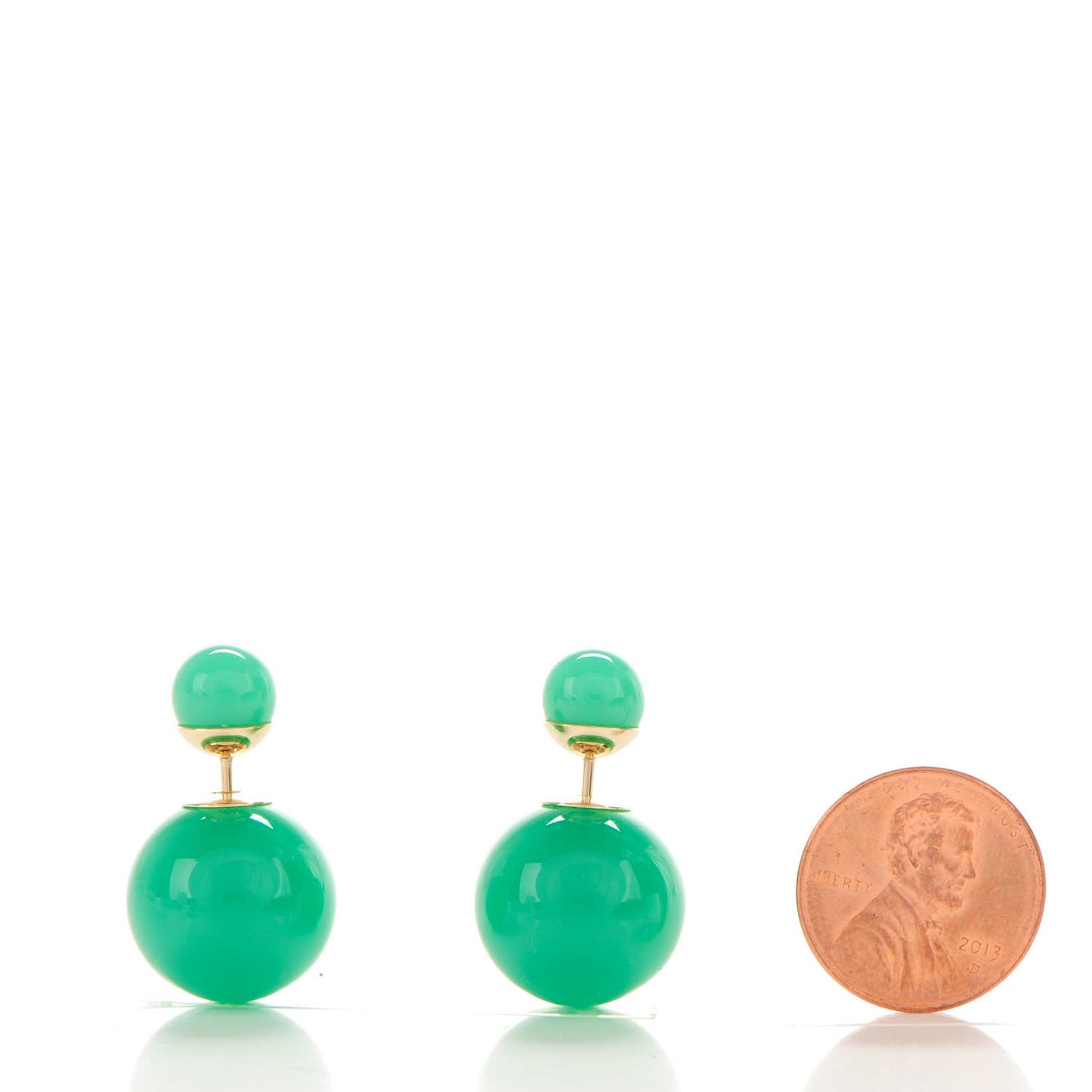 Mise En Dior Tribal Earrings Jade Green