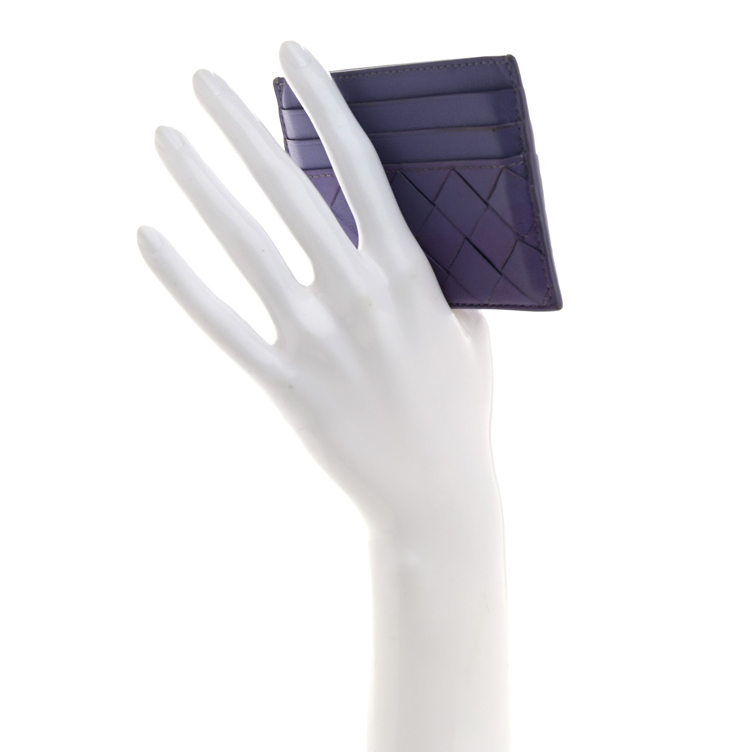 Bottega Veneta Nappa Intrecciato Card Holder Purple 2 of 7