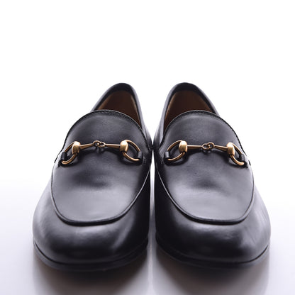 Gucci Calfskin Womens Jordaan Loafers 37.5 Black 2 of 8