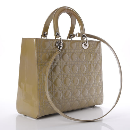 Christian Dior Patent Cannage Large Lady Dior Grey 4 of 8