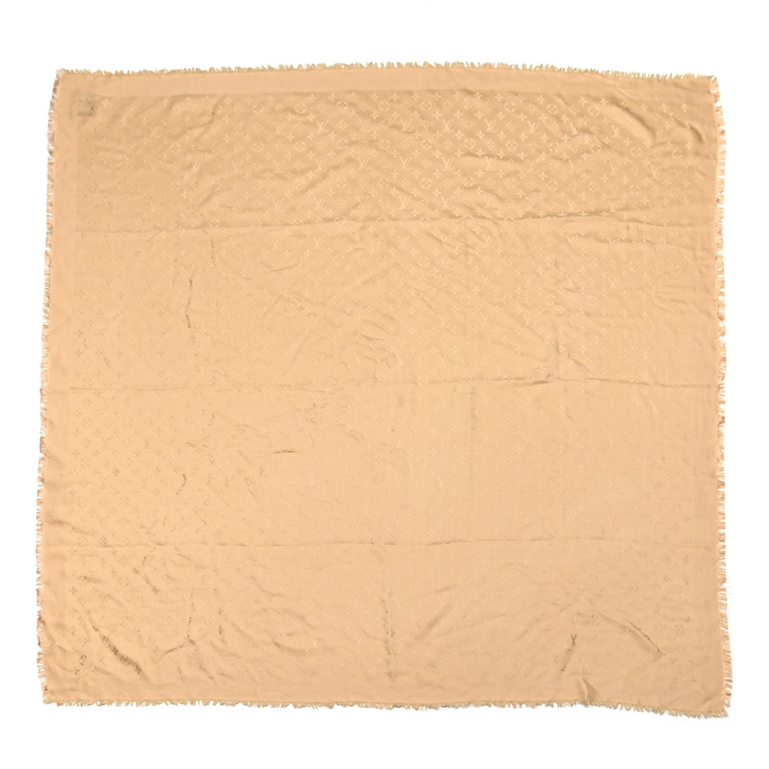 Louis Vuitton Silk Wool Monogram Shawl Dune 1 of 5