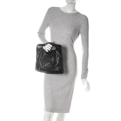 Chanel Lambskin Diamond Stitch Convertible Clutch Black 2 of 8