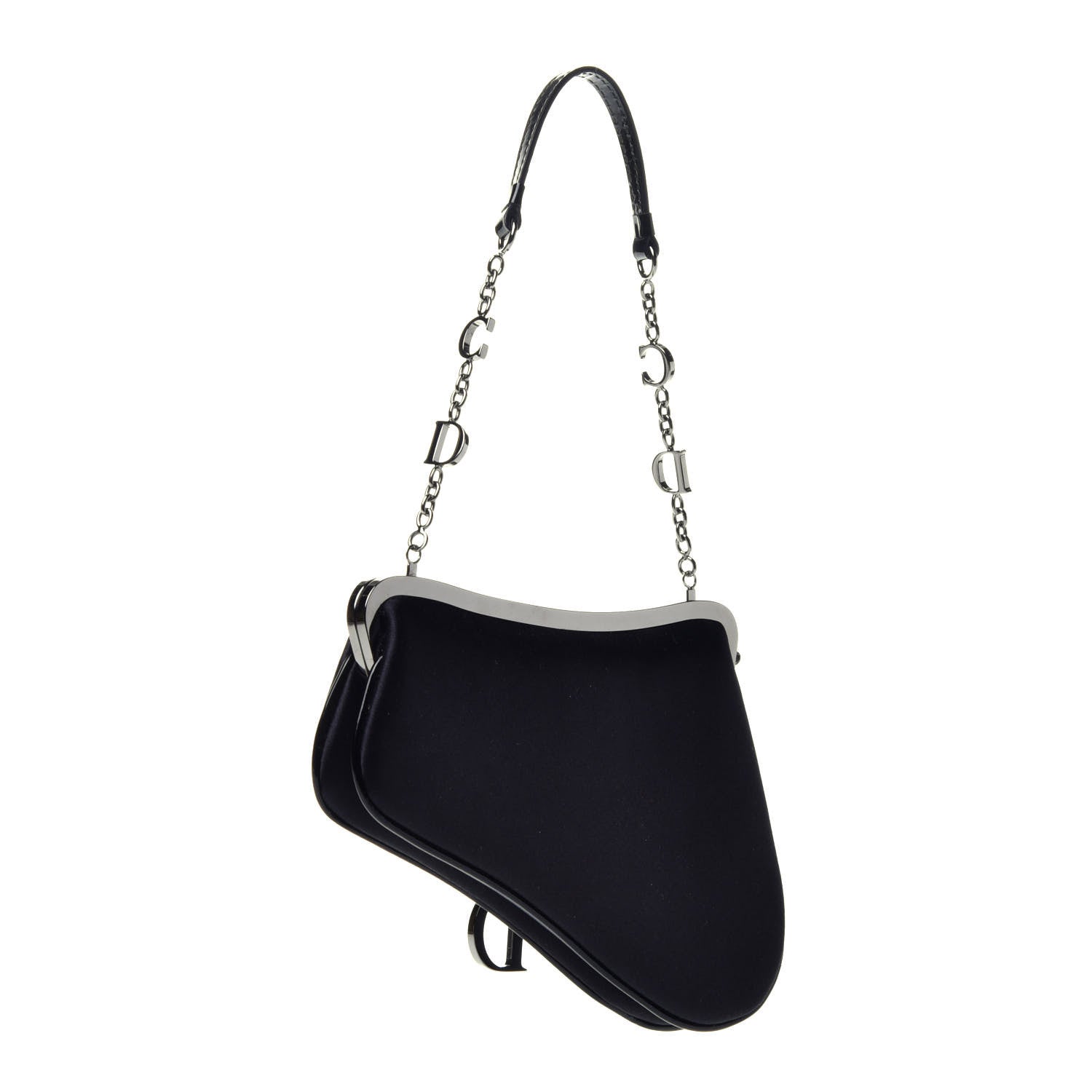 Christian Dior Satin Mini Saddle Black 3 of 9