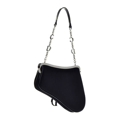 Christian Dior Satin Mini Saddle Black 3 of 9