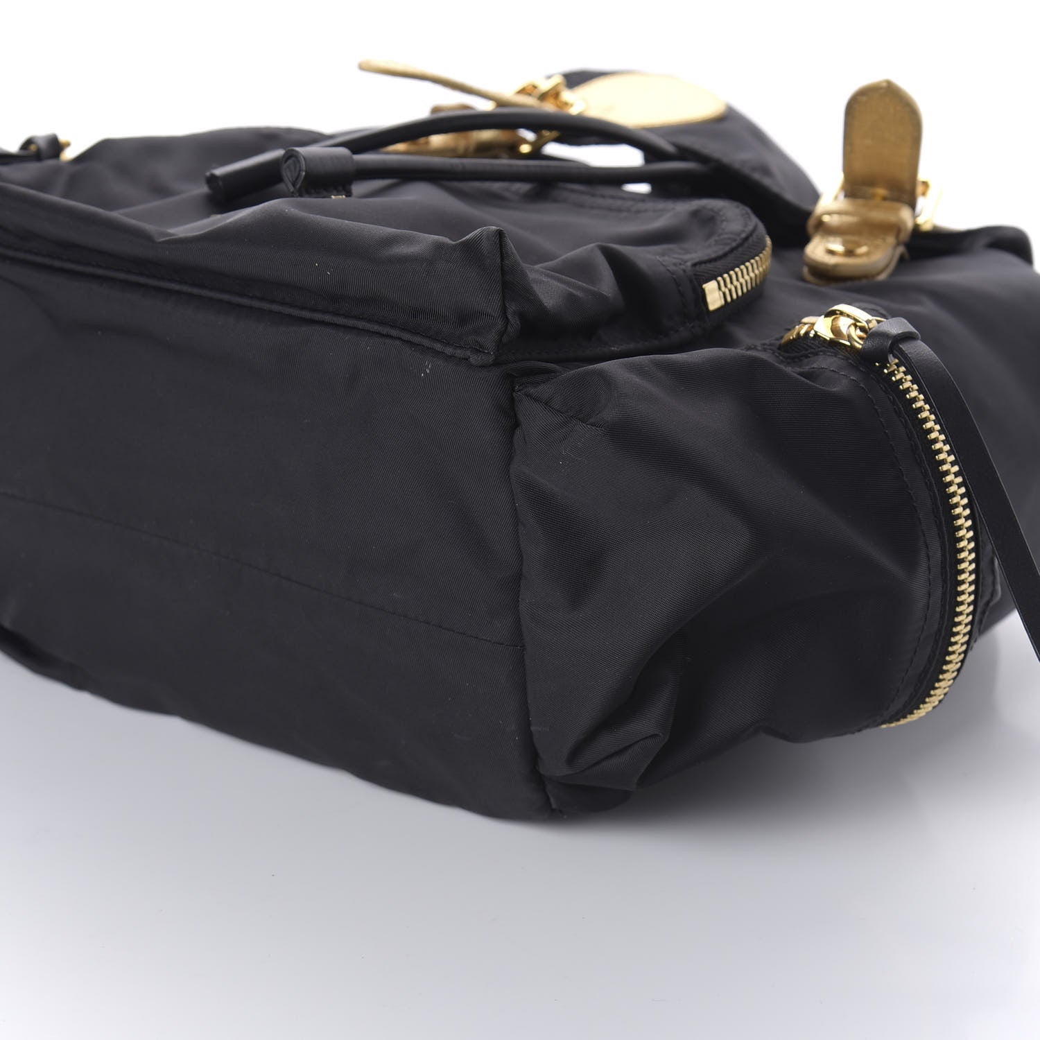 Burberry Nylon Medium Rucksack Runway Backpack Black Gold 6 of 9