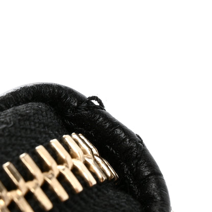 Chanel Aged Calfskin Quilted Lucky Charms 2.55 Reissue Zip Around Wallet Black 13 of 13