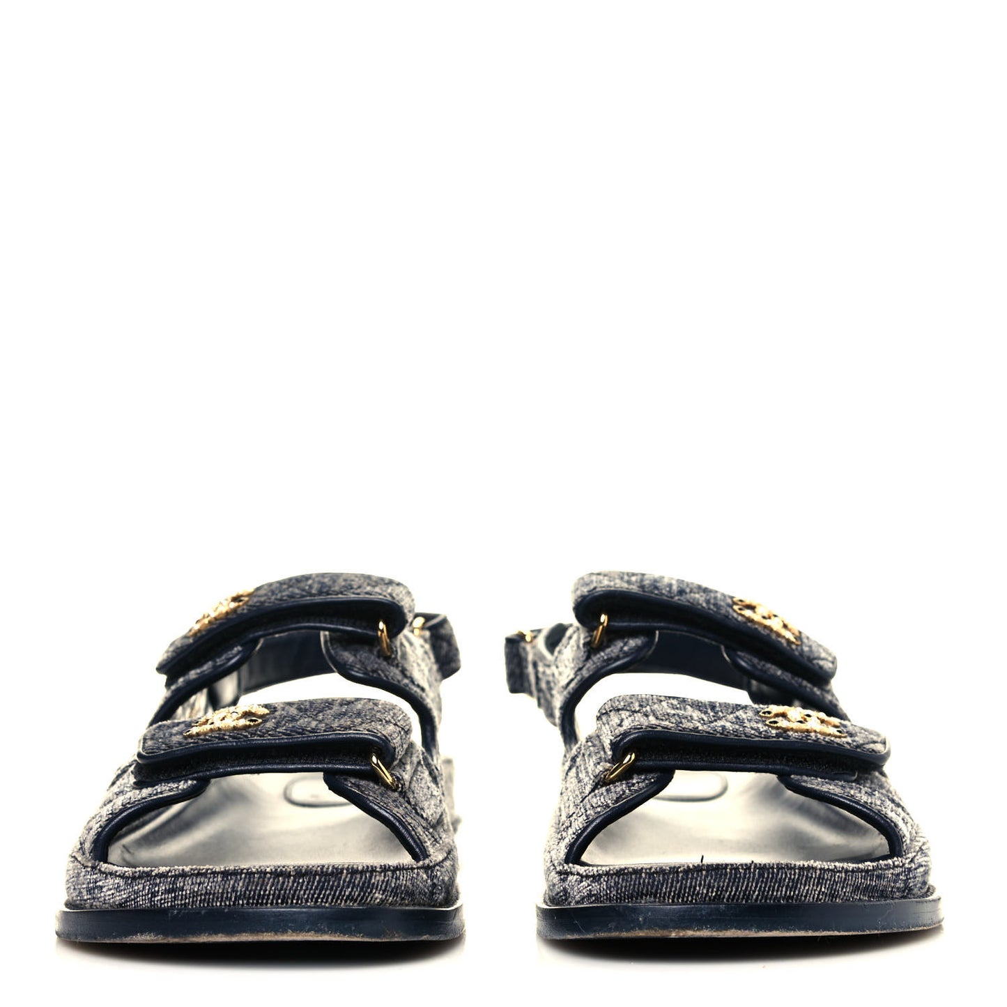 Denim Velcro Dad Sandals 42 Blue
