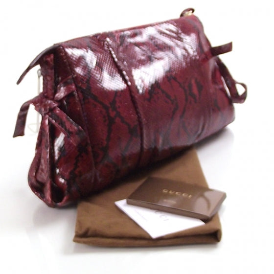 Gucci Python Hysteria Clutch Red 3 of 10