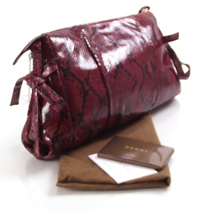 Gucci Python Hysteria Clutch Red 3 of 10