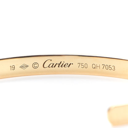 Cartier 18K Yellow Gold LOVE Cuff Bracelet 19 4 of 4
