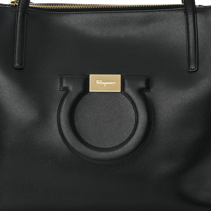 Salvatore Ferragamo Calfskin Medium Gancini Tote Black 8 of 12