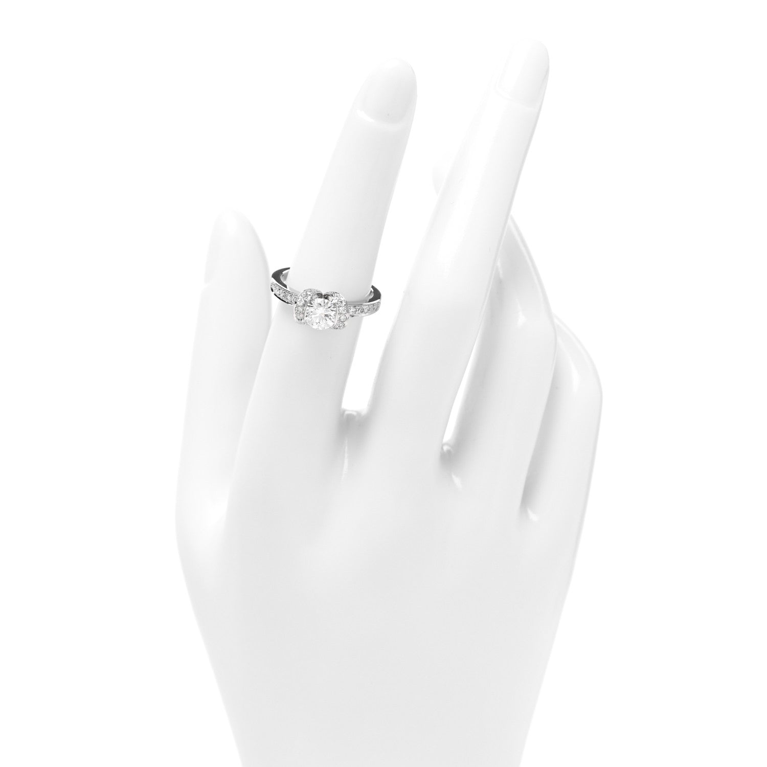 Tiffany Platinum Diamond .72ct Ribbon Engagement Ring 52 6 2 of 4