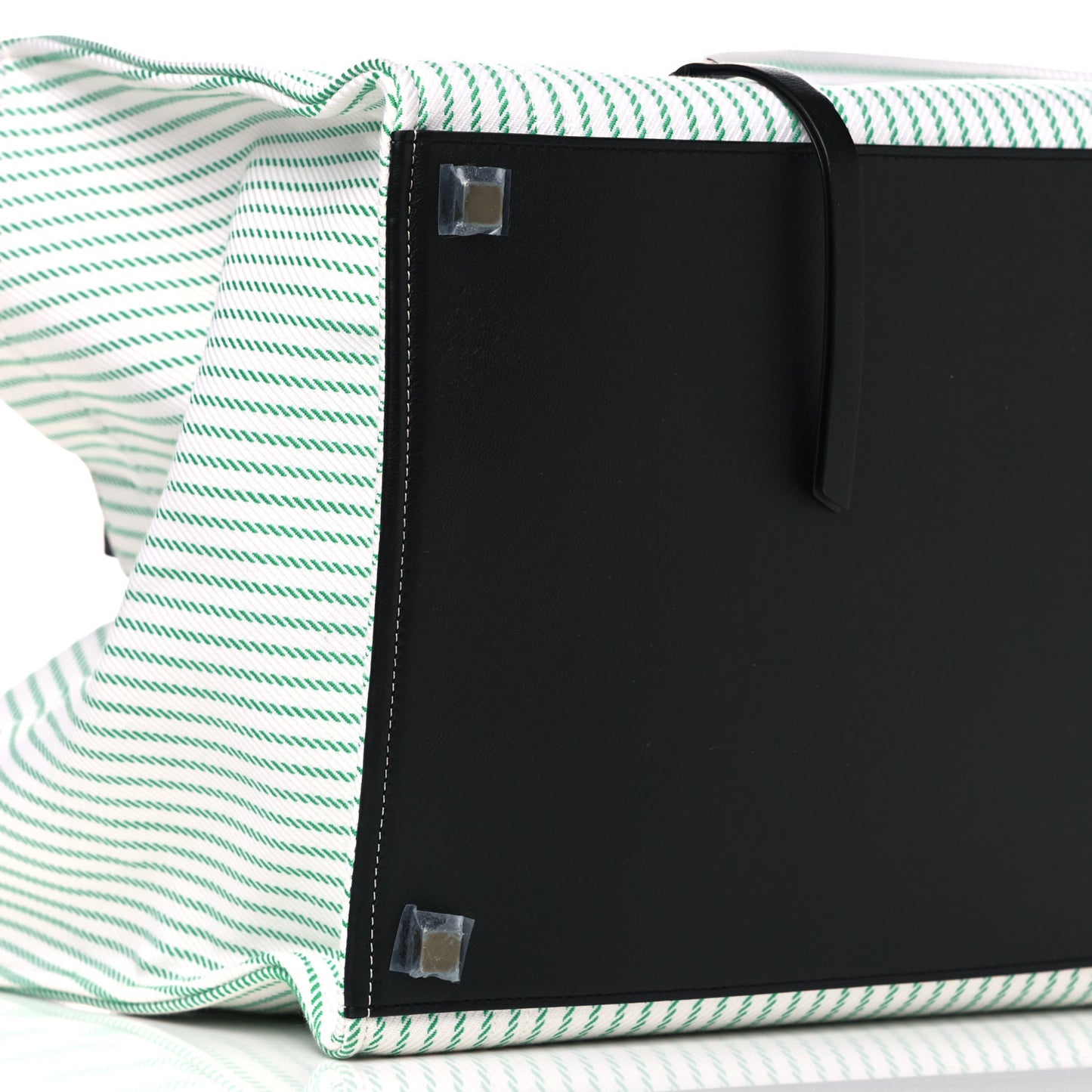 Cotton Canvas Striped Medium Phantom Luggage White Green