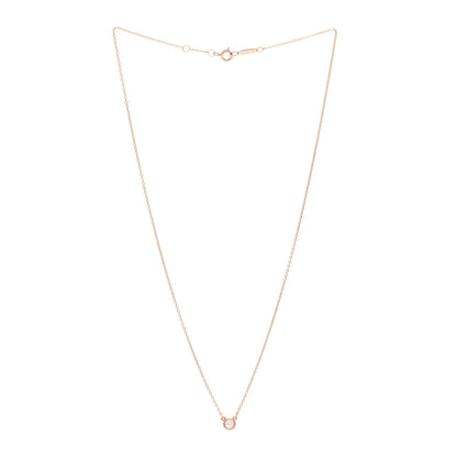 Tiffany 18K Rose Gold Diamond .10ct Elsa Peretti Diamonds by the Yard Pendant Necklace 3 of 5