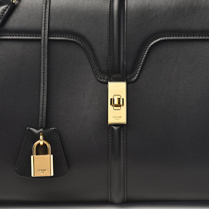 Celine Satinated Calfskin Medium 16 Top Handle Bag Black 11 of 11