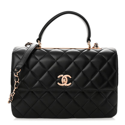 Chanel Lambskin Quilted Medium Trendy CC Flap Dual Handle Bag Black 1 of 10