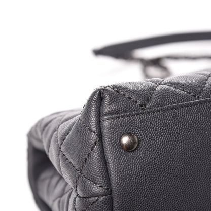 Chanel Caviar Quilted Small Coco Handle Flap Gray 17 of 18