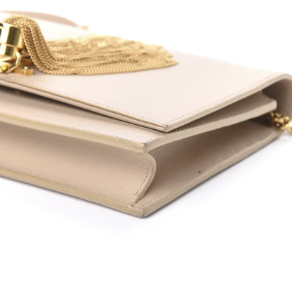 Saint Laurent Smooth Calfskin Classic Monogram Kate Tassel Chain Wallet Nude Powder 8 of 9