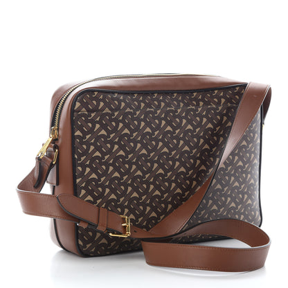 Burberry E-Canvas Monogram Calfskin Knight Messenger Bag Bridle Brown 2 of 9