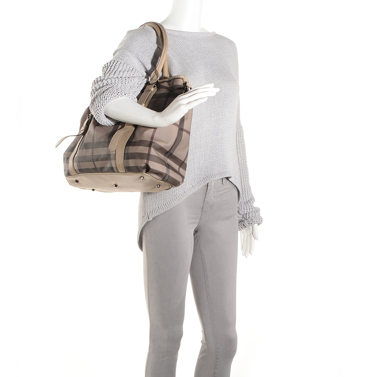 Burberry Smoked Check Northfield Tote Trench 2 of 9
