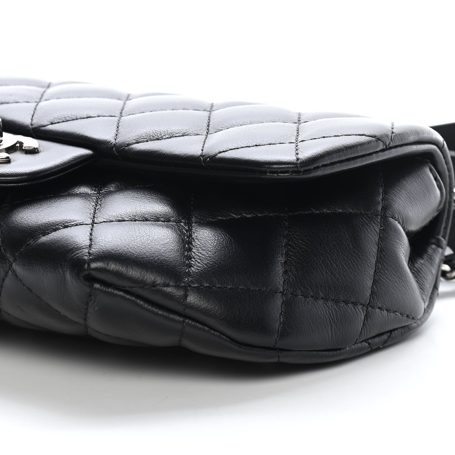 Chanel Calfskin Quilted CC Uniform Flap Belt Bag Black 10 of 10