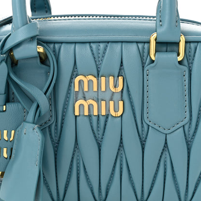 Miu Miu Nappa Matelasse Small Arcadie Aqua 7 of 11