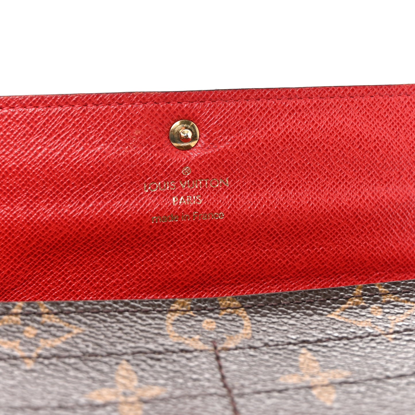 Monogram Groom Sarah Wallet Red