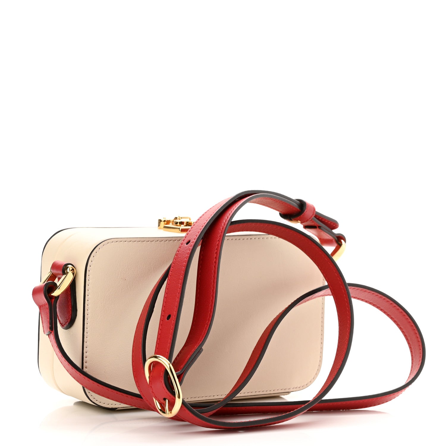 Gucci Vitello Eclipse Mini Interlocking G Shoulder Bag Mystic White Hibiscus Red 2 of 10