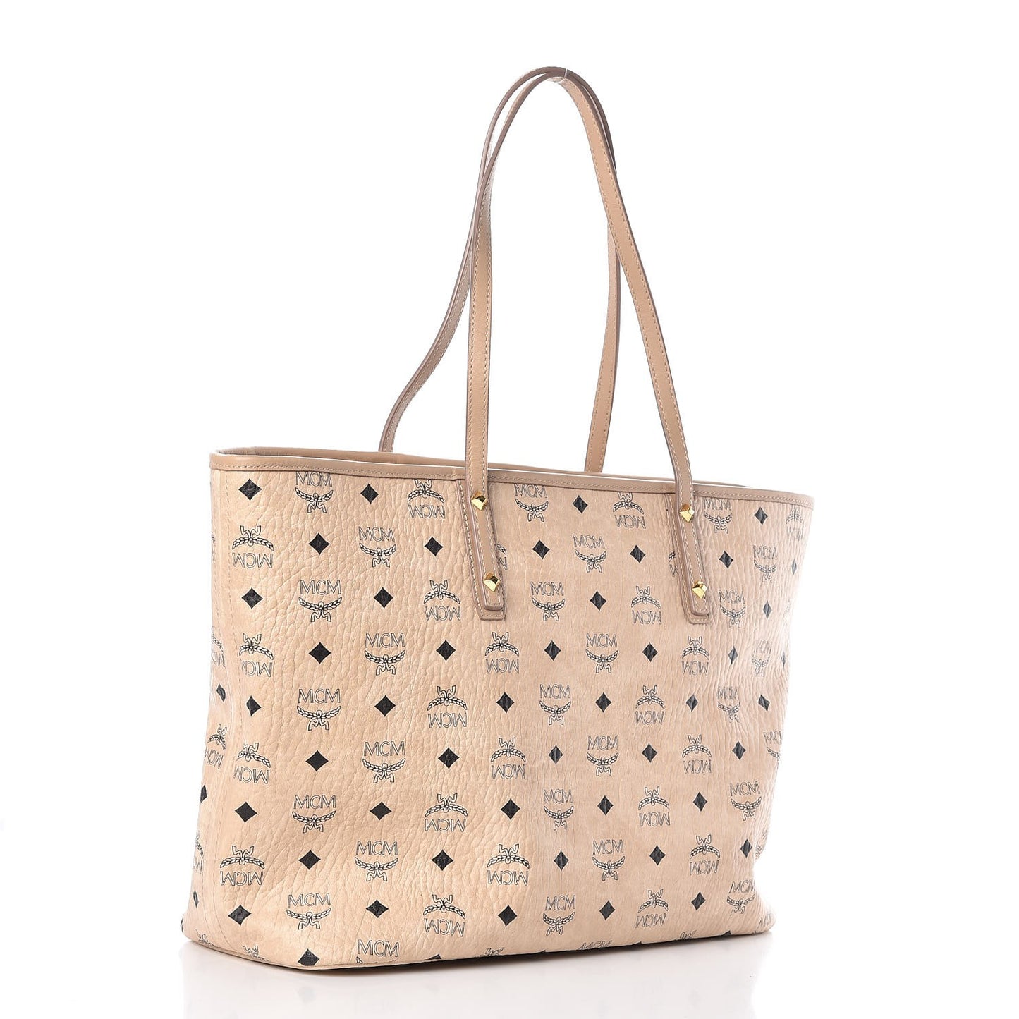 Visetos Medium Anya Shopping Tote Beige
