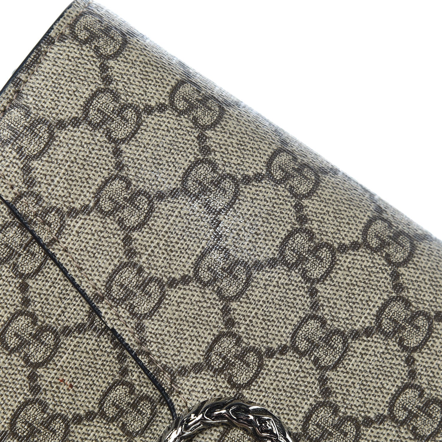 Gucci GG Supreme Monogram Mini Dionysus Chain Wallet Beige Black 15 of 15