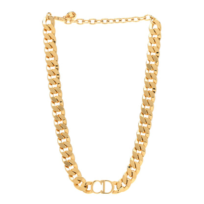 Christian Dior Metal CD Choker Necklace Gold 3 of 6